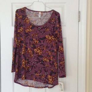 Lularoe Lynnae XXS NWT Long-Sleeved Top Roses
